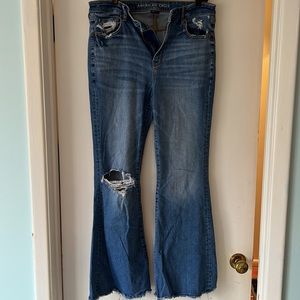 American Eagle super hi-rise flare jeans